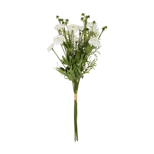 GloboStar® GloboStar® Artificial Garden WHITE CHRYSANTHEMUM BOUQUET 21330 Τεχνητό Διακοσμητικό Μπουκέτο Λευκό Χρυσάνθεμο Y50cm