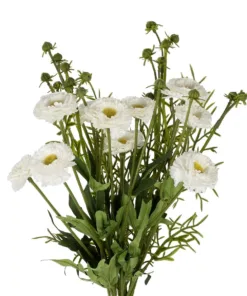 GloboStar® Artificial Garden WHITE CHRYSANTHEMUM BOUQUET 21330 Τεχνητό Διακοσμητικό Μπουκέτο Λευκό Χρυσάνθεμο Y50cm 6 21330 3