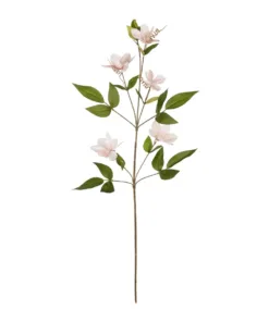 GloboStar® GloboStar® Artificial Garden PALE PINK CLEMANTIS BRANCH 21332 Τεχνητό Διακοσμητικό Κλαδί Ροζ Κλημεντίνα Y80cm