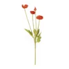 GloboStar® GloboStar® Artificial Garden RED POPPY BRANCH 21333 Τεχνητό Διακοσμητικό Κλαδί Παπαρούνα Κόκκινη Y50cm