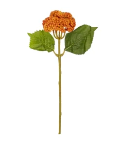GloboStar® GloboStar® Artificial Garden ORANGE SEDUM BRANCH 21338 Τεχνητό Διακοσμητικό Κλαδί Πορτοκαλί Σέδο Y38cm