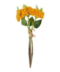GloboStar® GloboStar® Artificial Garden ORANGE SEDUM BOUQUET 21346 Τεχνητό Διακοσμητικό Μπουκέτο Πορτοκαλί Σέδο Y30cm
