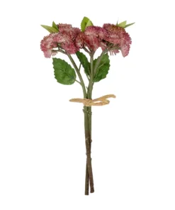 GloboStar® GloboStar® Artificial Garden HOT PINK SEDUM BOUQUET 21347 Τεχνητό Διακοσμητικό Μπουκέτο Ροζ Σέδο Y30cm