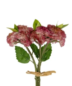 Alternative view of GloboStar® Artificial Garden HOT PINK SEDUM BOUQUET 21347 Τεχνητό Διακοσμητικό Μπουκέτο Ροζ Σέδο Y30cm