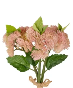 Alternative view of GloboStar® Artificial Garden SALMON PINK SEDUM BOUQUET 21350 Τεχνητό Διακοσμητικό Μπουκέτο Ροζ Σέδο Y30cm