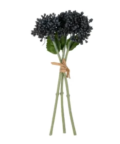 GloboStar® GloboStar® Artificial Garden BLACK HYACINTH BOUQUET 21356 Τεχνητό Διακοσμητικό Μπουκέτο Μαύρο Υάκυνθος Y30cm