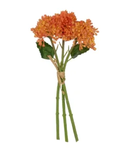GloboStar® GloboStar® Artificial Garden ORANGE HYACINTH BOUQUET 21357 Τεχνητό Διακοσμητικό Μπουκέτο Πορτοκαλί Υάκυνθος Y30cm