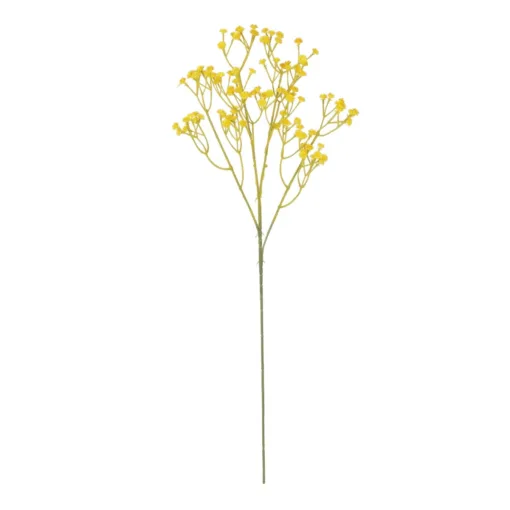 GloboStar® GloboStar® Artificial Garden YELLOW BRANCH BABY BREATH 21370 Τεχνητό Διακοσμητικό Κλαδί Κίτρινης Γυψοφίλης Y61cm