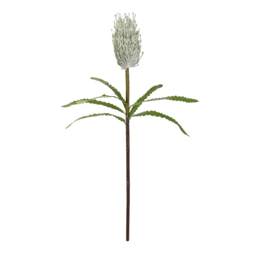 GloboStar® GloboStar® Artificial Garden WHITE STIPA FRUIT BRANCH 21374 Τεχνητό Διακοσμητικό Κλαδί Στίπα Y69cm