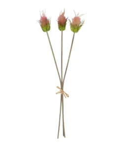 GloboStar® GloboStar® Artificial Garden PINK VELVET FRUIT BOUQET 21377 Τεχνητό Διακοσμητικό  Μπουκέτο Βερμπάσκο Y56cm