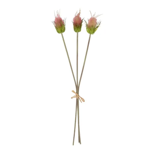 GloboStar® GloboStar® Artificial Garden PINK VELVET FRUIT BOUQET 21377 Τεχνητό Διακοσμητικό  Μπουκέτο Βερμπάσκο Y56cm