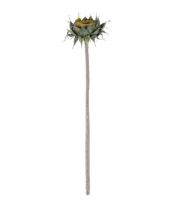GloboStar® GloboStar® Artificial Garden GREEN SUNFLOWER BRANCH 21378 Τεχνητό Διακοσμητικό Κλαδί Ηλιοτρόπιο Πράσινο Y60cm