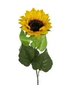 Alternative view of GloboStar® Artificial Garden YELLOW SUNFLOWER BRANCH 21381 Τεχνητό Διακοσμητικό Κλαδί Ηλιοτρόπιο Κίτρινο Y62cm