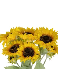Alternative view of GloboStar® Artificial Garden YELLOW SUNFLOWER BRANCH 21382 Τεχνητό Διακοσμητικό Κλαδί Ηλιοτρόπιο Κίτρινο Y55cm