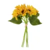 GloboStar® GloboStar® Artificial Garden YELLOW SUNFLOWER BRANCH 21385 Τεχνητό Διακοσμητικό Μπουκέτο Ηλιοτρόπιο Κίτρινο Y36cm