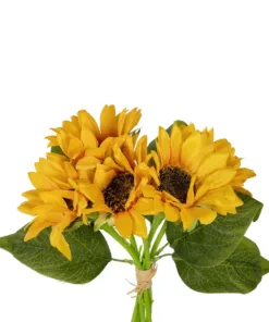 Alternative view of GloboStar® Artificial Garden YELLOW SUNFLOWER BRANCH 21385 Τεχνητό Διακοσμητικό Μπουκέτο Ηλιοτρόπιο Κίτρινο Y36cm