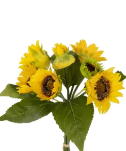 Alternative view of GloboStar® Artificial Garden YELLOW SUNFLOWER BRANCH 21386 Τεχνητό Διακοσμητικό Μπουκέτο Ηλιοτρόπιο Κίτρινο Y37cm