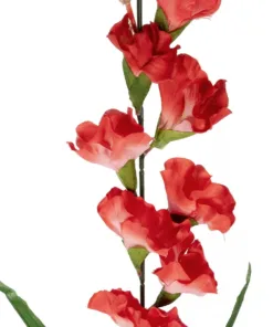 Alternative view of GloboStar® Artificial Garden RED GLADIOLUS FLOWER BRANCH 21396 Τεχνητό Διακοσμητικό Κλαδί Γλαδιόλα Y116cm