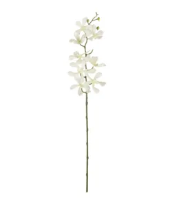 GloboStar® GloboStar® Artificial Garden WHITE VANDA ORCHID BRANCH 21409 Τεχνητό Διακοσμητικό Κλαδί Λευκή Ορχιδέα Y82cm