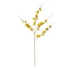 GloboStar® GloboStar® Artificial Garden YELLOW SPRING ORCHIDIUM BRANCH 21415 Τεχνητό Διακοσμητικό Κλαδί Κίτρινη Ορχιδέα Y76cm