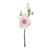 GloboStar® GloboStar® Artificial Garden WHITE PINK MAGNOLIA BRANCH 21417 Τεχνητό Διακοσμητικό Κλαδί Λευκή Ροζ Μανόλια Y36cm