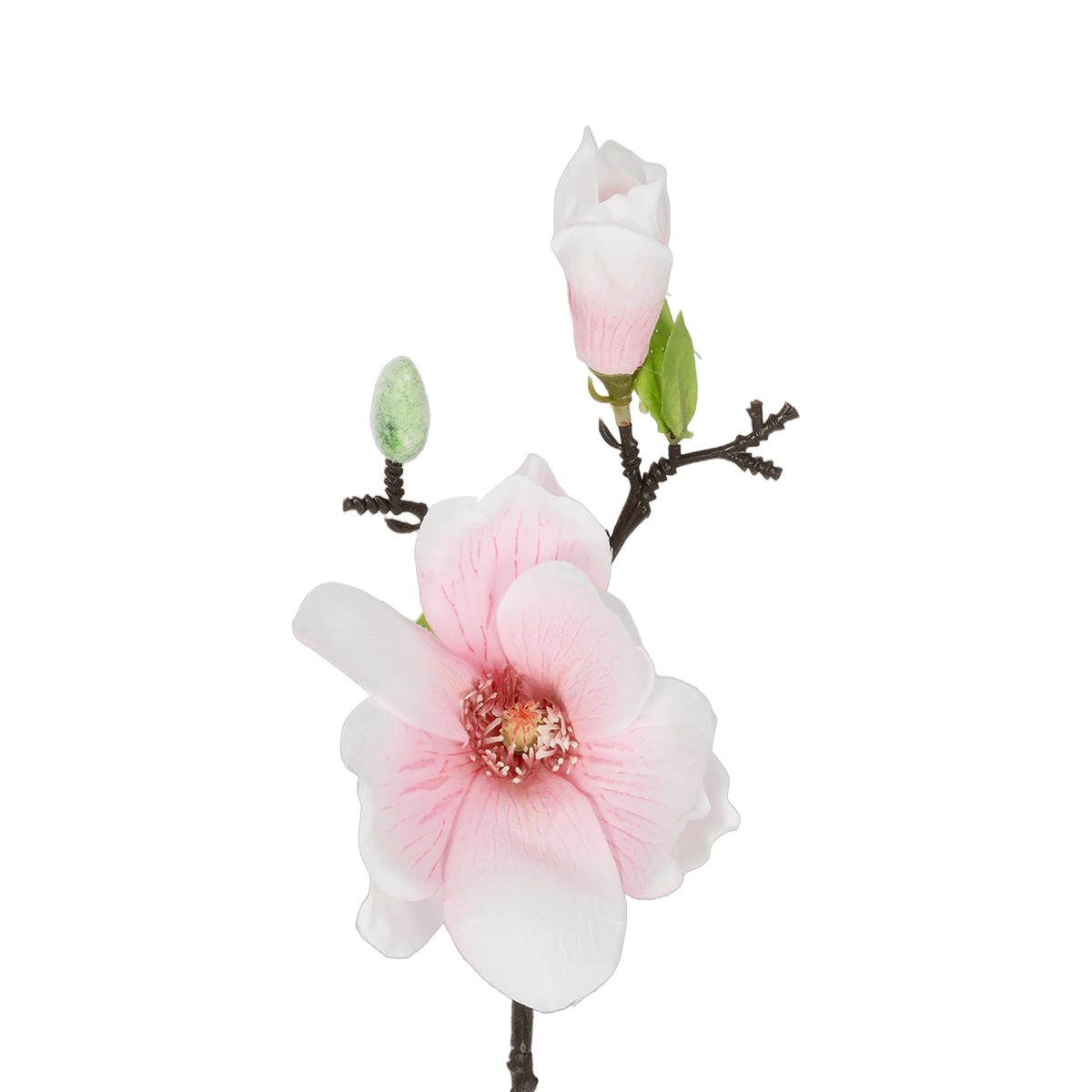 GloboStar® Artificial Garden WHITE PINK MAGNOLIA BRANCH 21417 Τεχνητό Διακοσμητικό Κλαδί Λευκή Ροζ Μανόλια Y36cm 3 GloboStar® Artificial Garden WHITE PINK MAGNOLIA BRANCH 21417 Τεχνητό Διακοσμητικό Κλαδί Λευκή Ροζ Μανόλια Y36cm - Image 2