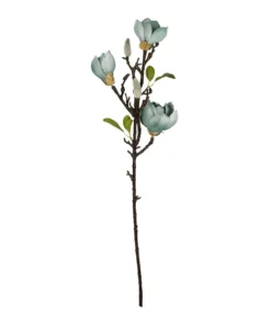 GloboStar® GloboStar® Artificial Garden BLUE MAGNOLIA BRANCH 21418 Τεχνητό Διακοσμητικό Κλαδί Μπλε Μανόλια Y72cm