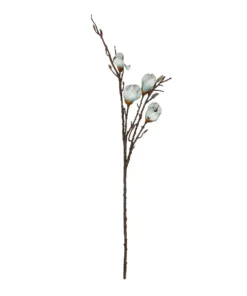GloboStar® GloboStar® Artificial Garden LIGHT BLUE MAGNOLIA BRANCH 21420 Τεχνητό Διακοσμητικό Κλαδί Μπλε Μανόλια Y105cm