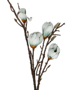 Alternative view of GloboStar® Artificial Garden LIGHT BLUE MAGNOLIA BRANCH 21420 Τεχνητό Διακοσμητικό Κλαδί Μπλε Μανόλια Y105cm