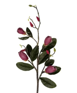 Alternative view of GloboStar® Artificial Garden DARK PING MAGNOLIA BRANCH 21421 Τεχνητό Διακοσμητικό Κλαδί Ροζ Μανόλια Y120cm