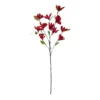 GloboStar® GloboStar® Artificial Garden RED MAGNOLIA BRANCH 21422 Τεχνητό Διακοσμητικό Κλαδί Κόκκινη Μανόλια Y86cm