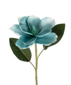 GloboStar® Artificial Garden BLUE MAGNOLIA BRANCH 21425 Τεχνητό Διακοσμητικό Κλαδί Μπλε Μανόλια Y80cm 6 21425 3
