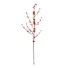 GloboStar® GloboStar® Artificial Garden RED HOLLY BERRIES FRUIT BRANCH 21429 Τεχνητό Διακοσμητικό Κλαδί Κόκκινο Γκί Y108cm