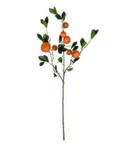 GloboStar® GloboStar® Artificial Garden ORANGE FRUIT BRANCH 21435 Τεχνητό Διακοσμητικό Κλαδί Πορτακαλιά Y83cm