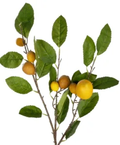 Alternative view of GloboStar® Artificial Garden YELLOW LEMON FRUIT BRANCH 21437 Τεχνητό Διακοσμητικό Κίτρινο Κλαδί Πορτακαλιά Y80cm