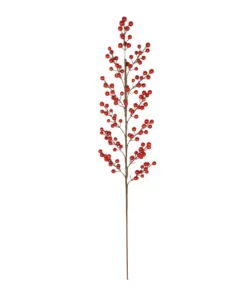 GloboStar® GloboStar® Artificial Garden RED BERRIES FRUIT BRANCH 21440 Τεχνητό Διακοσμητικό Κλαδί Κόκκινο Γκί Y96cm