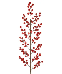 Alternative view of GloboStar® Artificial Garden RED BERRIES FRUIT BRANCH 21440 Τεχνητό Διακοσμητικό Κλαδί Κόκκινο Γκί Y96cm