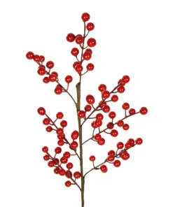 Alternative view of GloboStar® Artificial Garden RED BERRIES FRUIT BRANCH 21441 Τεχνητό Διακοσμητικό Κλαδί Κόκκινο Γκί Y66cm