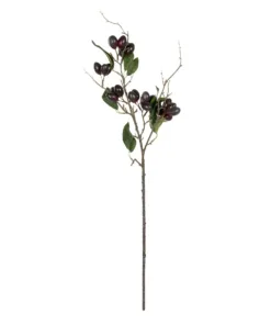 GloboStar® GloboStar® Artificial Garden OLIVE FRUIT BRANCH 21447 Τεχνητό Διακοσμητικό Κλαδί Ελίας Y70cm