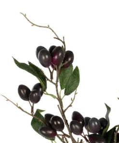 Alternative view of GloboStar® Artificial Garden OLIVE FRUIT BRANCH 21447 Τεχνητό Διακοσμητικό Κλαδί Ελίας Y70cm
