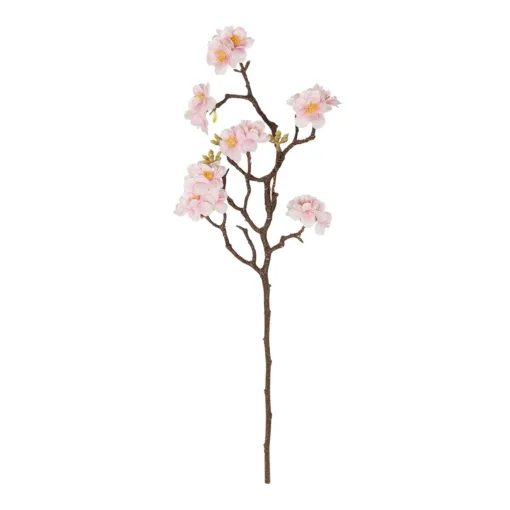 GloboStar® GloboStar® Artificial Garden PINK CHERRY BLOSSOM BRANCH 21454 Τεχνητό Διακοσμητικό Κλαδί Ροζ Κερασίας Y67cm