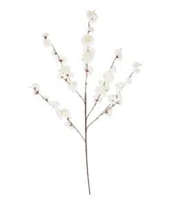GloboStar® GloboStar® Artificial Garden WHITE GUAXIA FLOWER BRANCH 21456 Τεχνητό Διακοσμητικό Κλαδί Λευκή Γκουάβα Y100cm