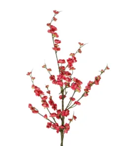 Alternative view of GloboStar® Artificial Garden CHINESE RED PLUM BLOSSOM BRANCH 21459 Τεχνητό Διακοσμητικό Κλαδί Κόκκινης Κερασίας Y113cm