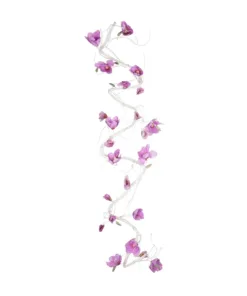 GloboStar® GloboStar® Artificial Garden MAGNOLIA FLOWER VINE 21471 Τεχνητό Διακοσμητικό Φυτό Λευκή & Ροζ Μανόλια Μ20 x Π20 x Υ300cm