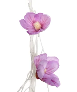 GloboStar® Artificial Garden MAGNOLIA FLOWER VINE 21471 Τεχνητό Διακοσμητικό Φυτό Λευκή & Ροζ Μανόλια Μ20 x Π20 x Υ300cm 8 21471 4
