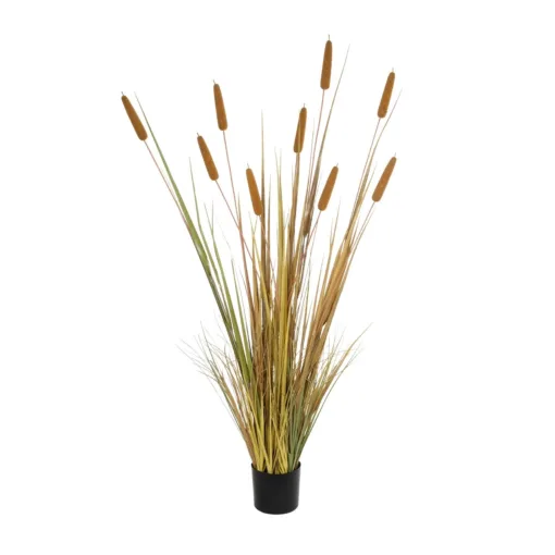 GloboStar® GloboStar® Artificial Garden TYPHA GRASS 21484 Τεχνητό Διακοσμητικό Φυτό Γρασίδι της Τύφας Μ100 x Π35 x Υ180cm