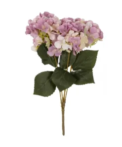 GloboStar® GloboStar® Artificial Garden PURPLE ORTENSIA GRASS BRANCH 21487 Τεχνητό Διακοσμητικό Κλαδί Μωβ Ορτανσίας Y43cm