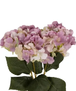 GloboStar® Artificial Garden PURPLE ORTENSIA GRASS BRANCH 21487 Τεχνητό Διακοσμητικό Κλαδί Μωβ Ορτανσίας Y43cm 6 21487 3