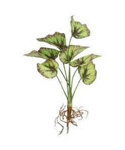 GloboStar® GloboStar® Artificial Garden BEGONIA LEAVES ROOTED 21491 Τεχνητό Διακοσμητικό Φυτό Πολύχρωμη Βιγόνια Μ25 x Π14 x Υ35cm