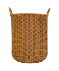Alternative view of GloboStar® Artificial Garden TORINO 21492 Διακοσμητικό Πλεκτό Καλάθι - Κασπώ Γλάστρα - Flower Pot Μπεζ Φ37cm x Υ52cm
